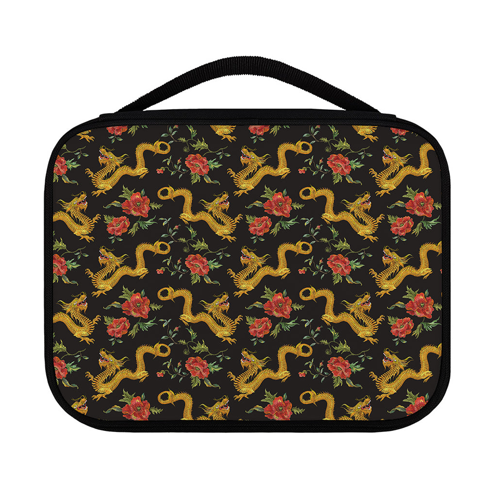 Embroidery Chinese Dragon Pattern Print Classic Bible Case