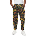 Embroidery Chinese Dragon Pattern Print Cotton Sweatpants