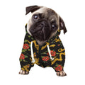 Embroidery Chinese Dragon Pattern Print Dog Zip Up Hoodie