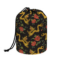 Embroidery Chinese Dragon Pattern Print Drawstring Makeup Bag
