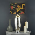 Embroidery Chinese Dragon Pattern Print Drum Lamp Shade