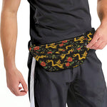 Embroidery Chinese Dragon Pattern Print Fanny Pack