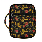 Embroidery Chinese Dragon Pattern Print Front Pocket Bible Bag