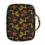 Embroidery Chinese Dragon Pattern Print Front Pocket Bible Bag