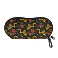 Embroidery Chinese Dragon Pattern Print Glasses Case