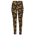 Embroidery Chinese Dragon Pattern Print High-Waisted Pocket Leggings