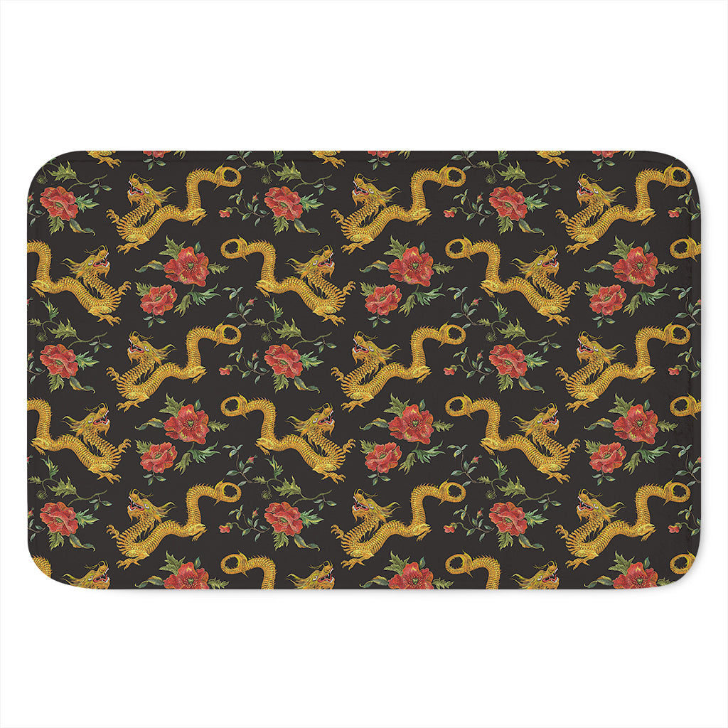 Embroidery Chinese Dragon Pattern Print Indoor Door Mat