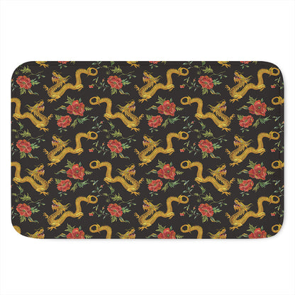 Embroidery Chinese Dragon Pattern Print Indoor Door Mat