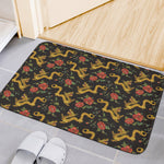 Embroidery Chinese Dragon Pattern Print Indoor Door Mat