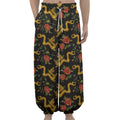 Embroidery Chinese Dragon Pattern Print Lantern Pants