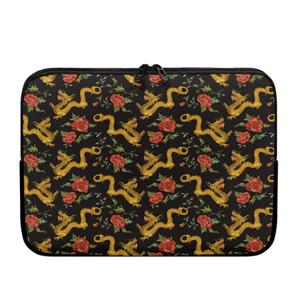 Embroidery Chinese Dragon Pattern Print Laptop Sleeve