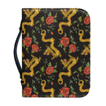 Embroidery Chinese Dragon Pattern Print Leather Bible Cover