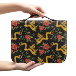 Embroidery Chinese Dragon Pattern Print Leather Bible Cover