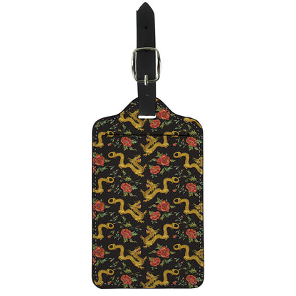 Embroidery Chinese Dragon Pattern Print Luggage Tag