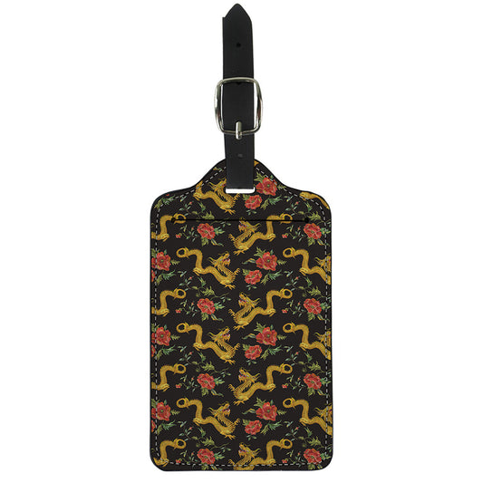Embroidery Chinese Dragon Pattern Print Luggage Tag