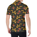 Embroidery Chinese Dragon Pattern Print Men's Shirt