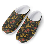 Embroidery Chinese Dragon Pattern Print Mesh Casual Shoes