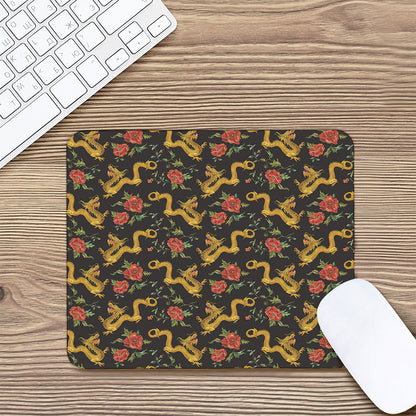 Embroidery Chinese Dragon Pattern Print Mouse Pad