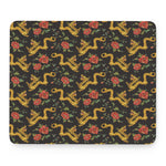 Embroidery Chinese Dragon Pattern Print Mouse Pad