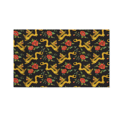 Embroidery Chinese Dragon Pattern Print Polyester Flag