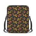Embroidery Chinese Dragon Pattern Print Rectangular Crossbody Bag