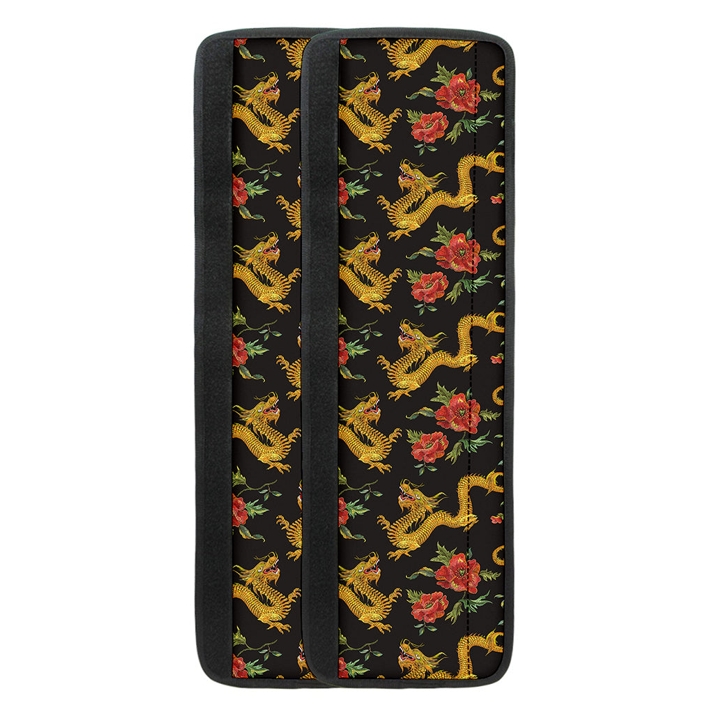 Embroidery Chinese Dragon Pattern Print Refrigerator Handle Covers