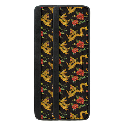Embroidery Chinese Dragon Pattern Print Refrigerator Handle Covers