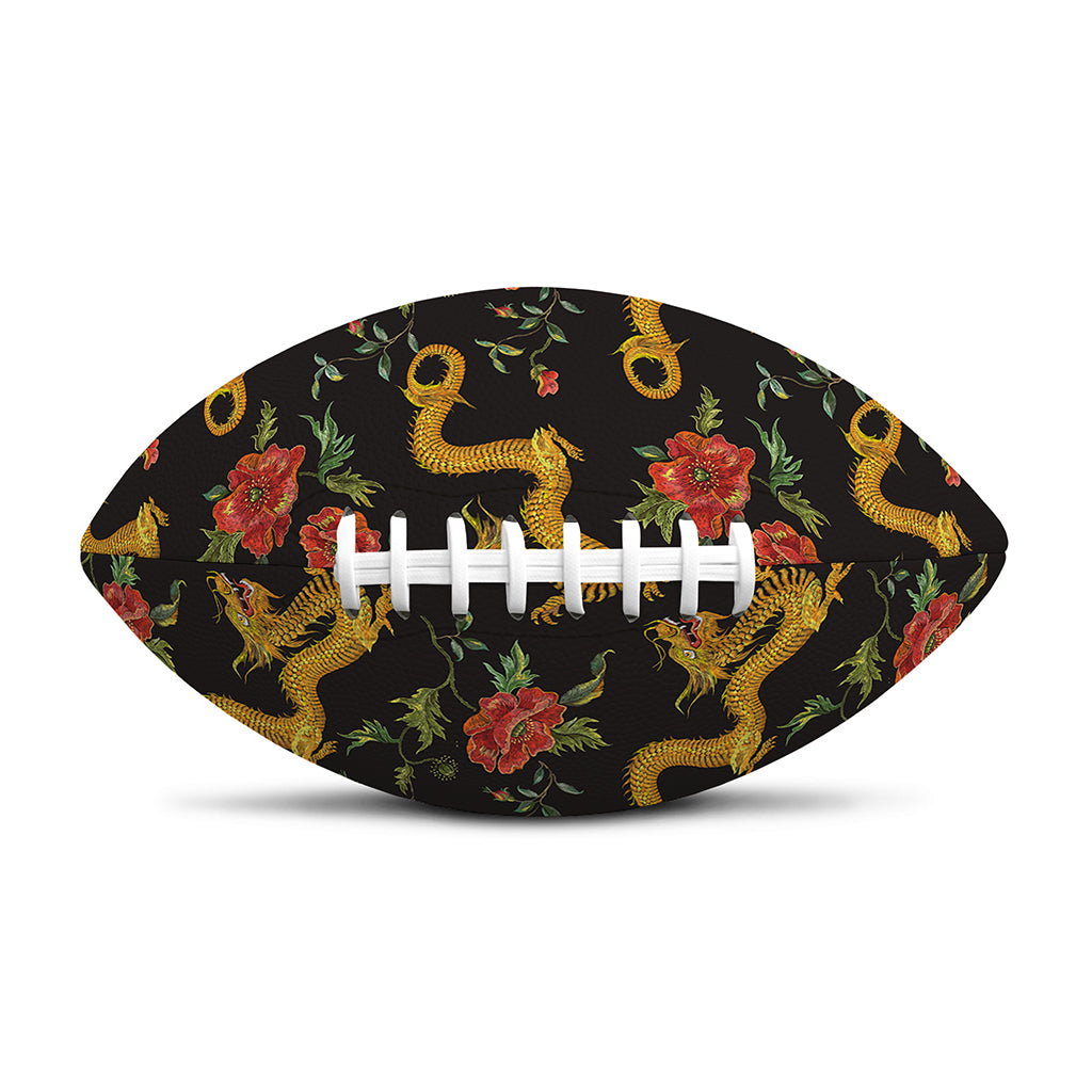 Embroidery Chinese Dragon Pattern Print Rugby Ball