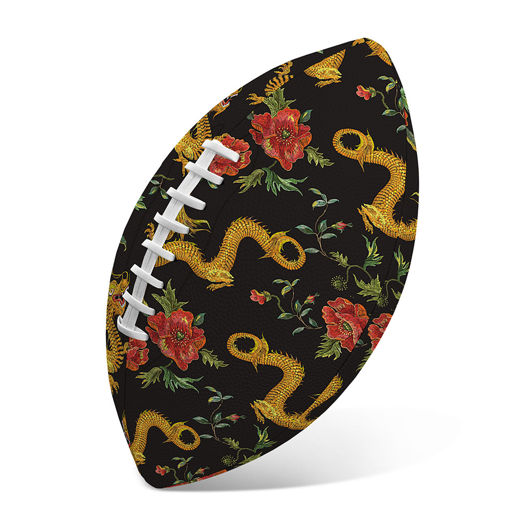 Embroidery Chinese Dragon Pattern Print Rugby Ball