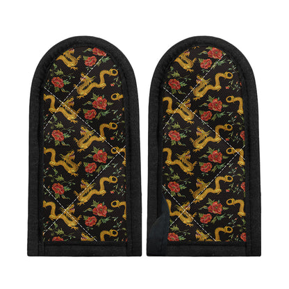 Embroidery Chinese Dragon Pattern Print Skillet Handle Cover