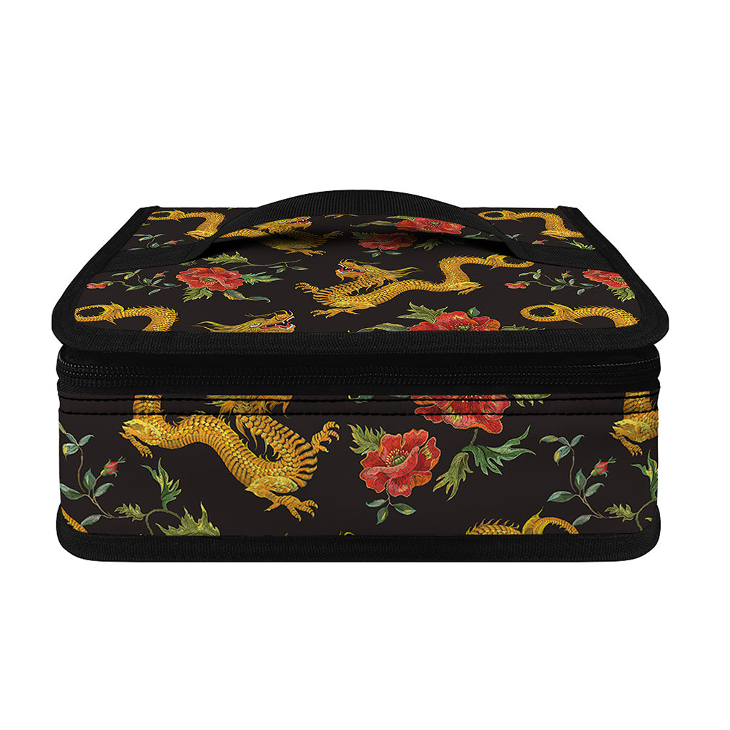 Embroidery Chinese Dragon Pattern Print Small Lunch Bag