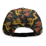 Embroidery Chinese Dragon Pattern Print Snapback Cap