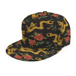 Embroidery Chinese Dragon Pattern Print Snapback Cap