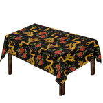 Embroidery Chinese Dragon Pattern Print Tablecloth