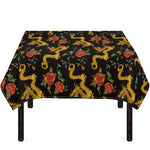 Embroidery Chinese Dragon Pattern Print Tablecloth