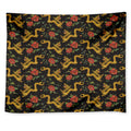 Embroidery Chinese Dragon Pattern Print Tapestry