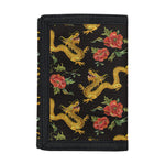Embroidery Chinese Dragon Pattern Print Trifold Wallet
