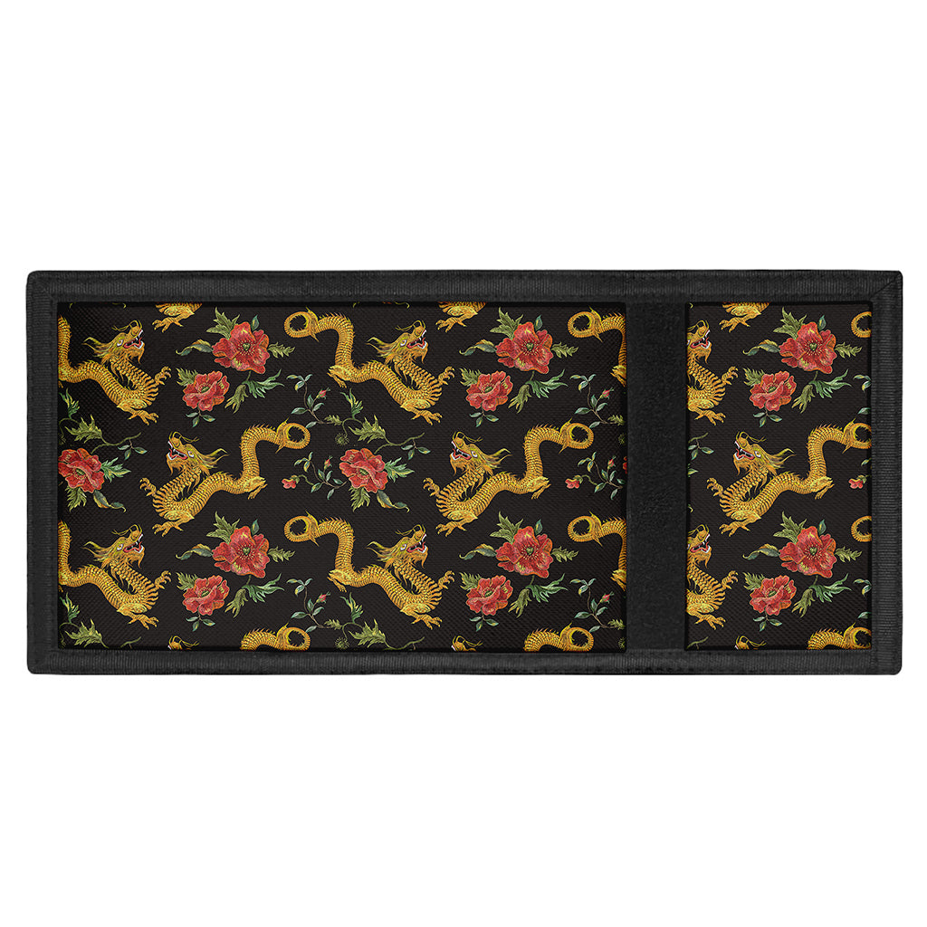 Embroidery Chinese Dragon Pattern Print Trifold Wallet