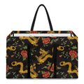 Embroidery Chinese Dragon Pattern Print Utility Tote Bag