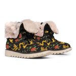 Embroidery Chinese Dragon Pattern Print Winter Boots
