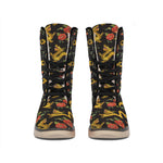 Embroidery Chinese Dragon Pattern Print Winter Boots