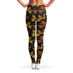 Embroidery Chinese Dragon Pattern Print Women's Leggings