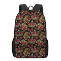 Embroidery Crown Pattern Print 17 Inch Backpack