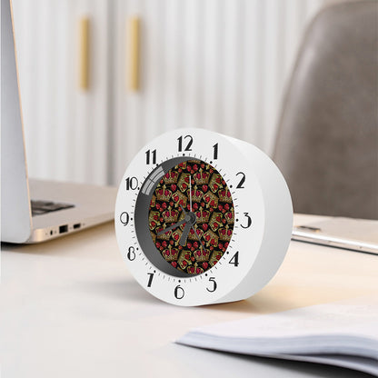 Embroidery Crown Pattern Print Alarm Clock