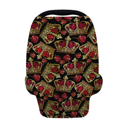 Embroidery Crown Pattern Print Baby Seat Cover