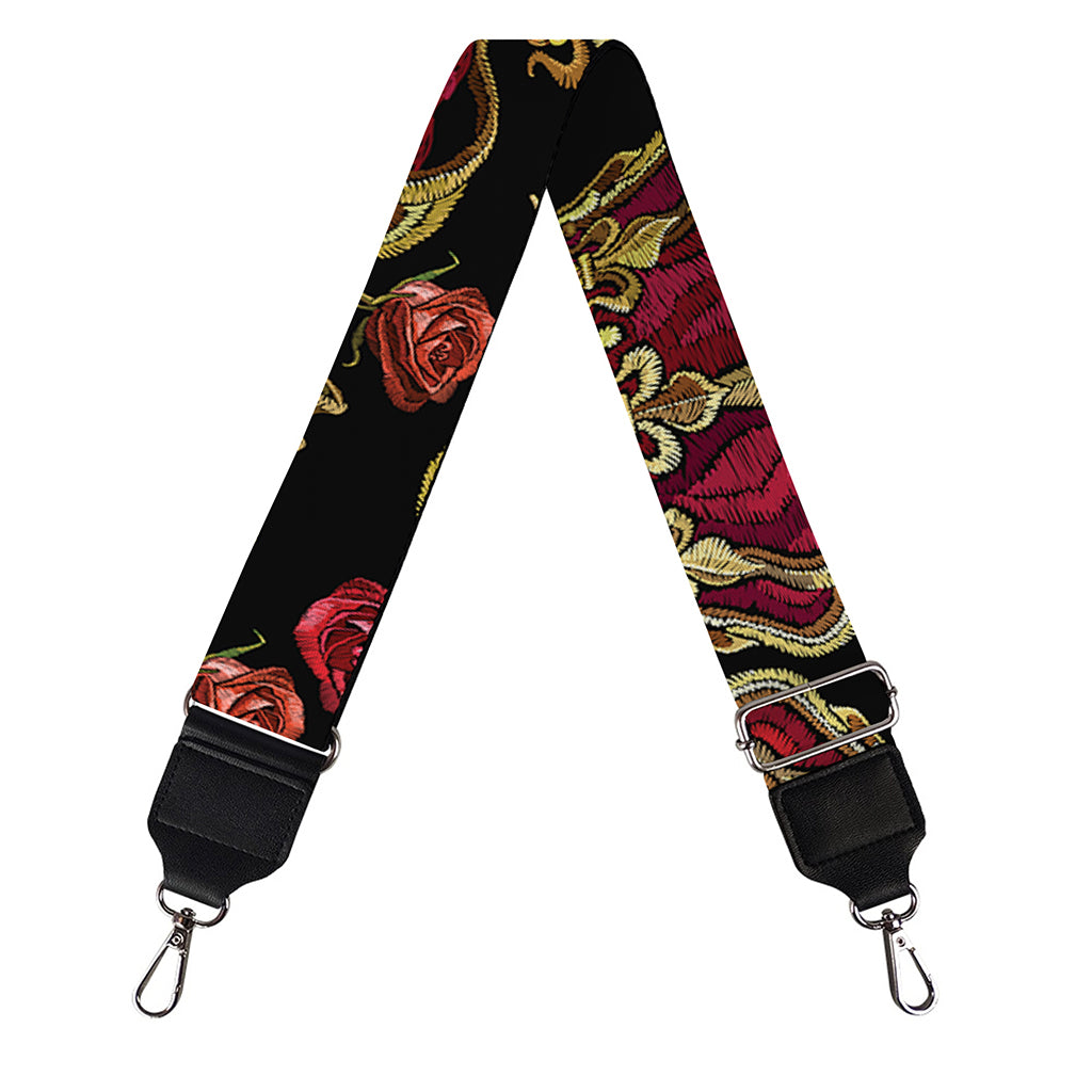 Embroidery Crown Pattern Print Bag Strap