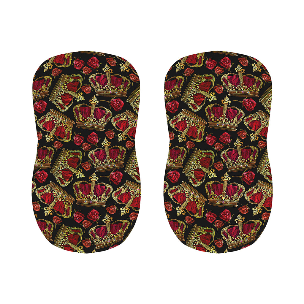 Embroidery Crown Pattern Print Bar Stool Covers
