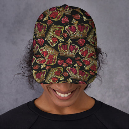 Embroidery Crown Pattern Print Baseball Cap