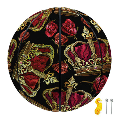 Embroidery Crown Pattern Print Basketball