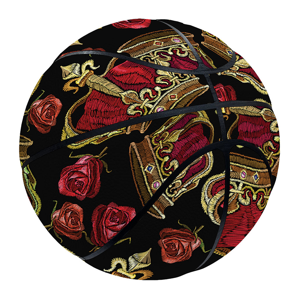 Embroidery Crown Pattern Print Basketball